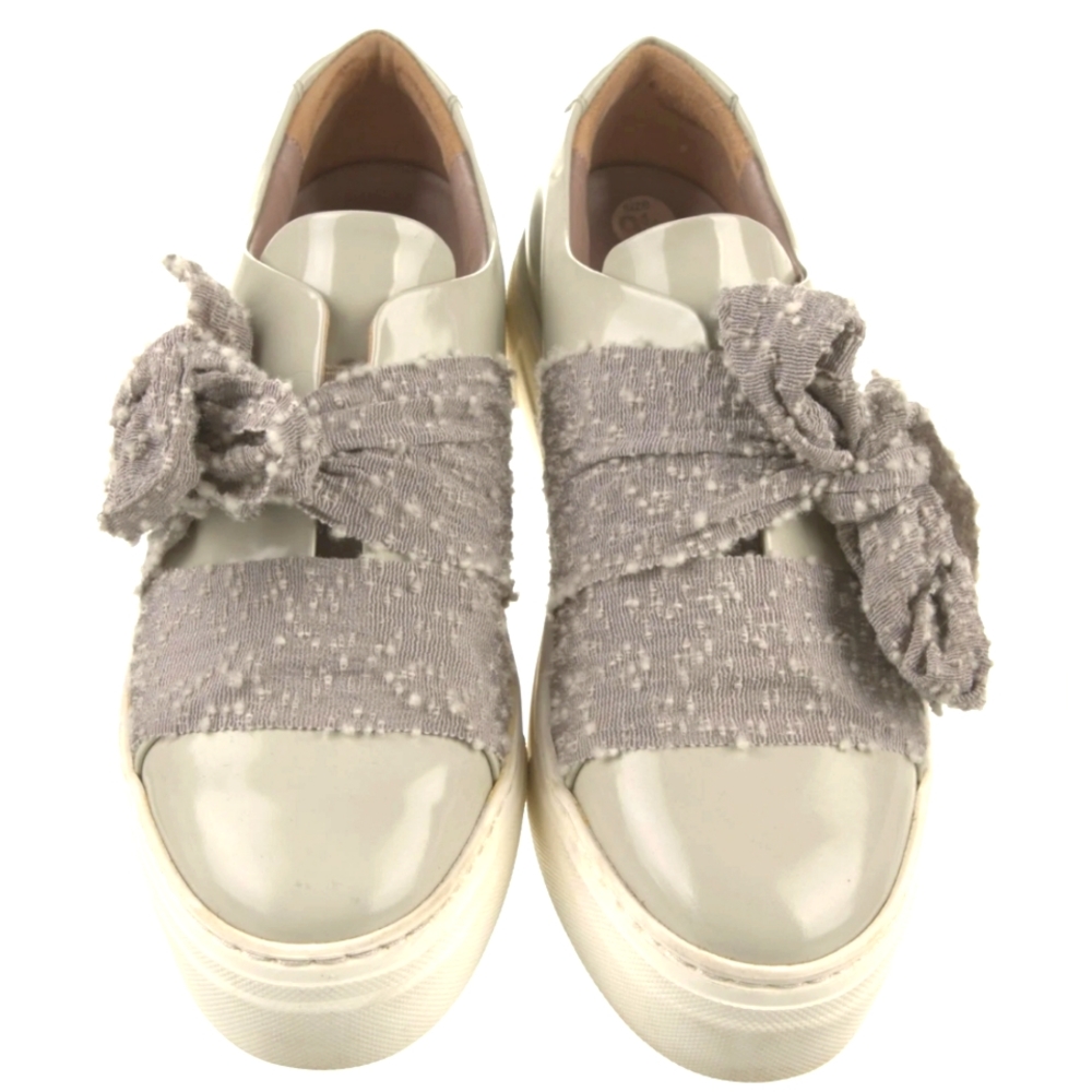 AGL bow detail patent leather loafers size 9.5